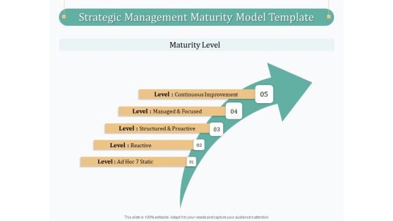 Evaluating Strategic Governance Maturity Model Strategic Management Maturity Model Template Ppt Ideas Example Topics PDF