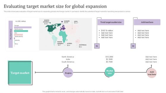 Evaluating Target Market Size For Global Expansion Ppt PowerPoint Presentation File Infographics PDF