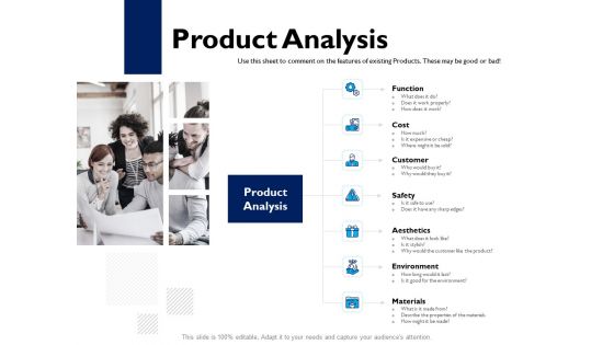 Evaluation Criteria Of New Product Development Process Product Analysis Ppt PowerPoint Presentation Infographics Deck PDF