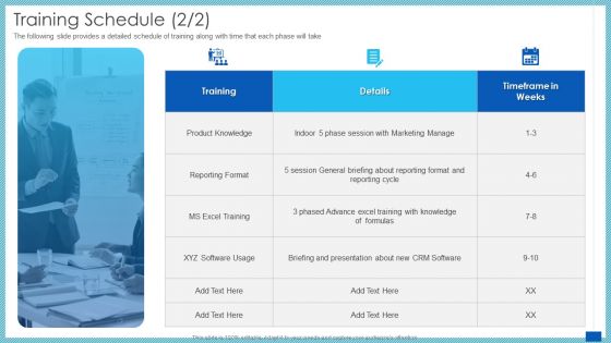 Evaluation Evolving Advanced Enterprise Development Marketing Tactics Training Schedule Product Summary PDF