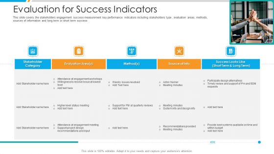 Evaluation For Success Indicators Ppt Show Layout PDF Evaluation For Success Indicators Ppt Show Layout PDF