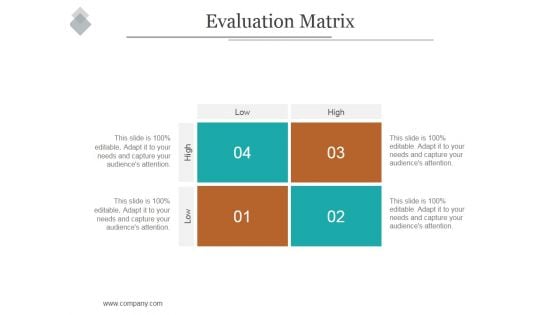 Evaluation Matrix Ppt PowerPoint Presentation Show