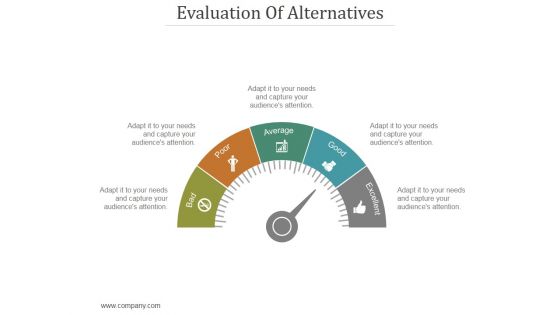 Evaluation Of Alternatives Ppt PowerPoint Presentation Inspiration