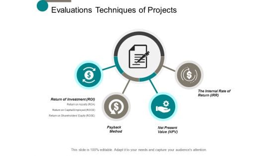 Evaluations Techniques Of Projects Ppt Powerpoint Presentation Infographic Template Guidelines