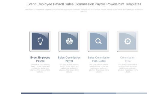 Event Employee Payroll Sales Commission Payroll Powerpoint Templates