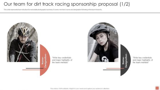 Event Funding Our Team For Dirt Track Racing Sponsorship Proposal Formats PDF