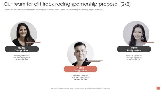 Event Funding Our Team For Dirt Track Racing Sponsorship Proposal Formats PDF
