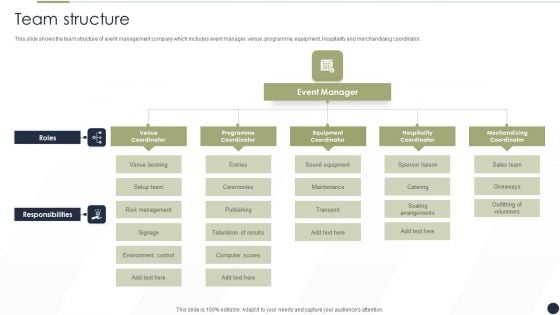 Event Management Services Company Profile Team Structure Sample PDF