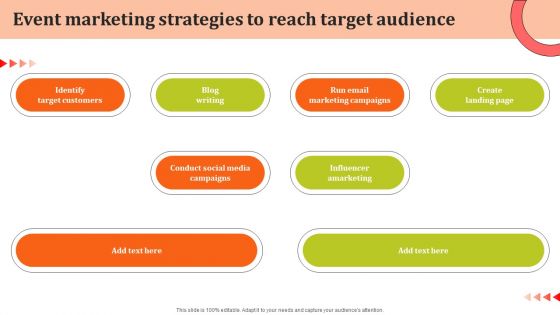 Event Marketing Strategies To Reach Target Audience Ppt Icon Design Ideas PDF