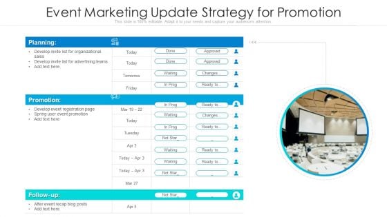 Event Marketing Update Strategy For Promotion Ppt Summary Model PDF