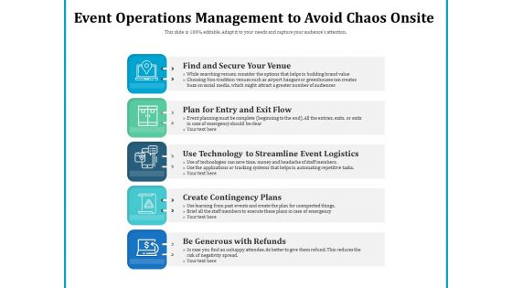 Event Operations Management To Avoid Chaos Onsite Ppt PowerPoint Presentation Styles Portrait PDF