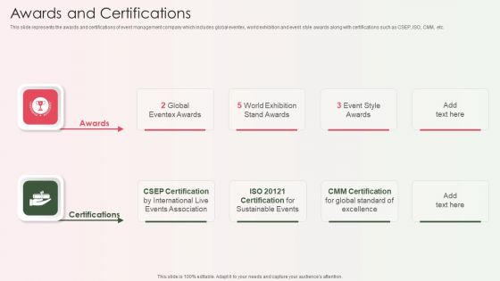 Event Organizer And Coordinator Company Profile Awards And Certifications Ideas PDF Event Organizer And Coordinator Company Profile Awards And Certifications Ideas PDF