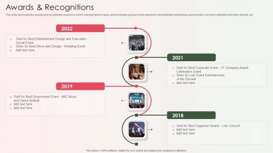 Event Organizer And Coordinator Company Profile Awards And Recognitions Template PDF Event Organizer And Coordinator Company Profile Awards And Recognitions Template PDF