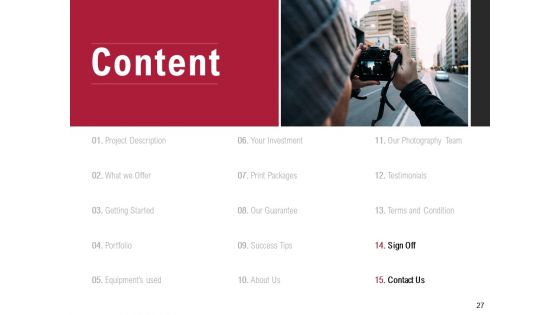 Event Photography Contract Template Ppt PowerPoint Presentation Complete Deck With Slides