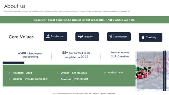 Event Planner Company Profile About Us Background PDF Event Planner Company Profile About Us Background PDF