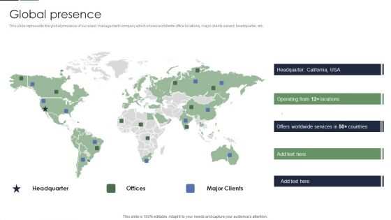 Event Planner Company Profile Global Presence Download PDF