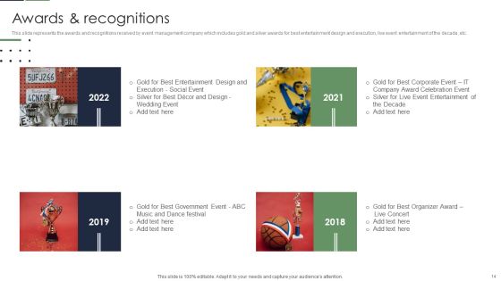 Event Planner Company Profile Ppt PowerPoint Presentation Complete With Slides Slide14