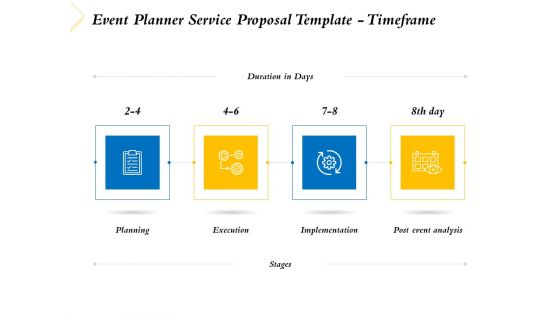 Event Planner Service Proposal Template Timeframe Ppt Show Layouts PDF