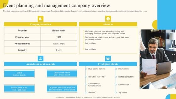 Event Planning And Management Company Overview Activities For Successful Launch Event Infographics PDF