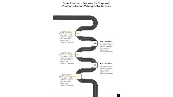 Event Roadmap Corporate Photography And Videography Services One Pager Sample Example Document Event Roadmap Corporate Photography And Videography Services One Pager Sample Example Document