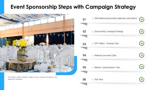 Event Sponsorship Steps With Campaign Strategy Ppt PowerPoint Presentation File Background PDF