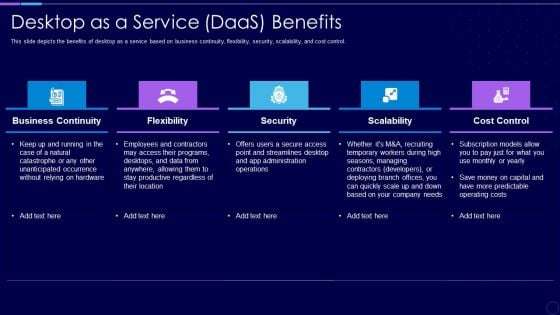 Everything As A Service Xaas For Cloud Computing IT Desktop As A Service Daas Benefits Ideas PDF
