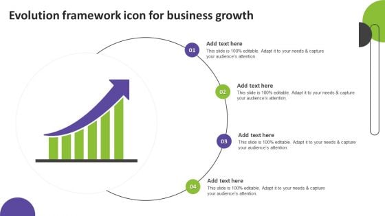 Evolution Framework Icon For Business Growth Graphics PDF