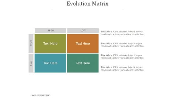 Evolution Matrix Ppt PowerPoint Presentation Ideas