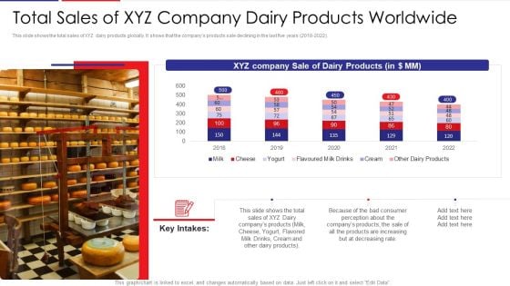 Examination Of Buyer Mindset Towards Dairy Products Total Sales Of XYZ Company Dairy Products Worldwide Template PDF