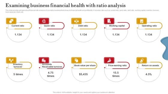 Examining Business Financial Health With Ratio Analysis Ppt PowerPoint Presentation Diagram Lists PDF