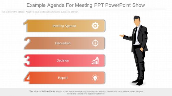 Example Agenda For Meeting Ppt Powerpoint Show