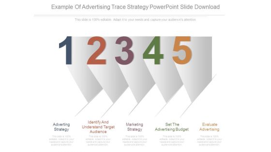 Example Of Advertising Trace Strategy Powerpoint Slide Download