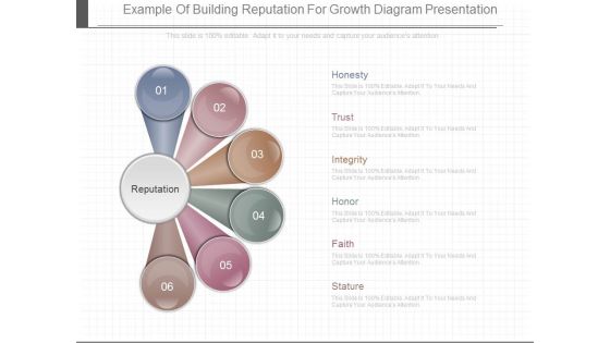 Example Of Building Reputation For Growth Diagram Presentation
