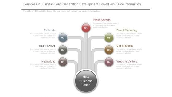 Example Of Business Lead Generation Development Powerpoint Slide Information