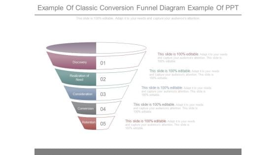 Example Of Classic Conversion Funnel Diagram Example Of Ppt