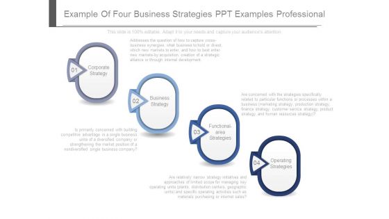 Example Of Four Business Strategies Ppt Examples Professional
