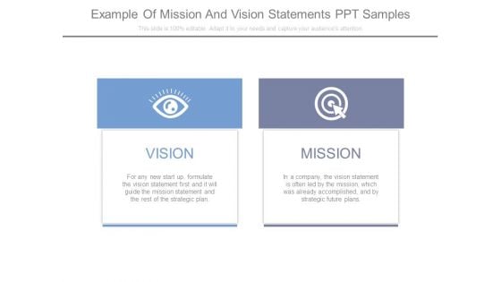 Example Of Mission And Vision Statements Ppt Samples