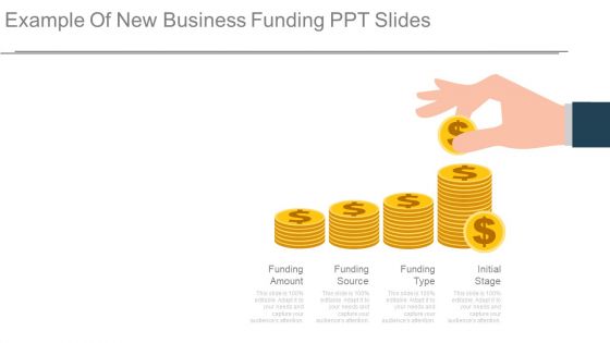 Example Of New Business Funding Ppt Slides