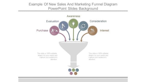 Example Of New Sales And Marketing Funnel Diagram Powerpoint Slides Background
