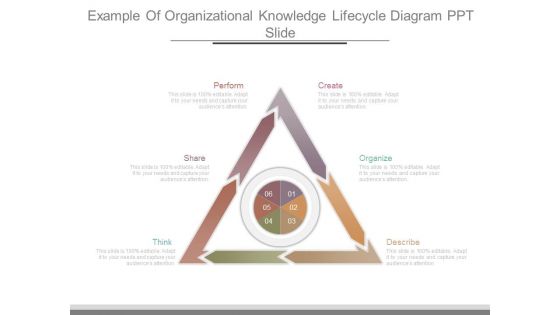 Example Of Organizational Knowledge Lifecycle Diagram Ppt Slide