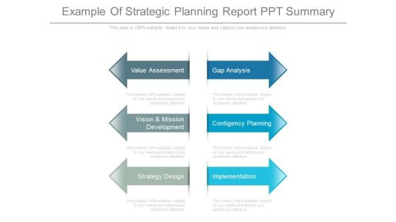 Example Of Strategic Planning Report Ppt Summary