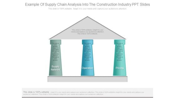 Example Of Supply Chain Analysis Into The Construction Industry Ppt Slides