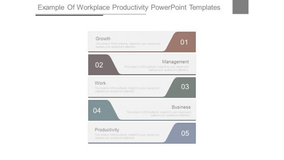 Example Of Workplace Productivity Powerpoint Templates