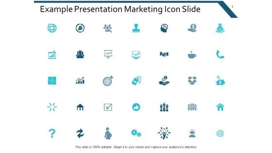 Example Presentation Marketing Icon Slide Ppt Powerpoint Presentation File Example Introduction