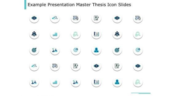Example Presentation Master Thesis Icon Slides Ppt PowerPoint Presentation File Graphics Tutorials