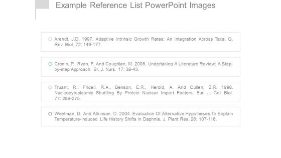 Example Reference List Powerpoint Images