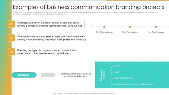 Examples Of Business Communication Branding Projects Enterprise Communication Tactics Clipart PDF