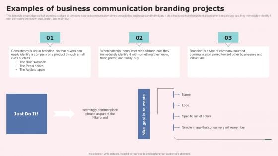 Examples Of Business Communication Branding Projects Microsoft PDF