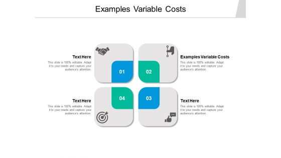 Examples Variable Costs Ppt PowerPoint Presentation Infographics Graphics Cpb