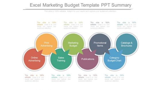 Excel Marketing Budget Template Ppt Summary